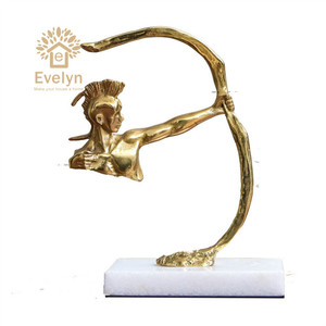 Statue abstraite de l'homme flèche en cuivre, art musical pour <span class=keywords><strong>la</strong></span> <span class=keywords><strong>maison</strong></span> et le jardin, fournitures d'art, décorations en métal pour <span class=keywords><strong>la</strong></span> <span class=keywords><strong>maison</strong></span> - Product Image 1