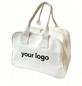 Custom Women Hand Weekender Bag Minimalist Overnight Heavy Duty Cotton <b>Canvas</b> Travel <b>Tote</b> Bags With Printed or Embroidered Logo - Product Image 1