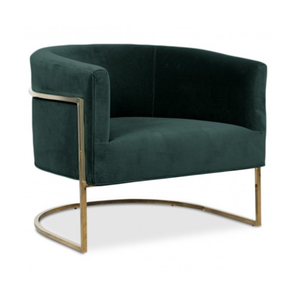 <span class=keywords><strong>Fauteuil</strong></span> d'appoint en velours vert luxueux, <span class=keywords><strong>fauteuil</strong></span> rembourré moderne avec structure en métal doré pour salon - Product Image 1