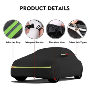Housse de voiture imperméable pour Volkswagen Beetle 1960-1980, housses de voiture toutes saisons avec porte à fermeture éclair pour la protection contre la neige, la pluie, la poussière et la grêle - Product Image 4