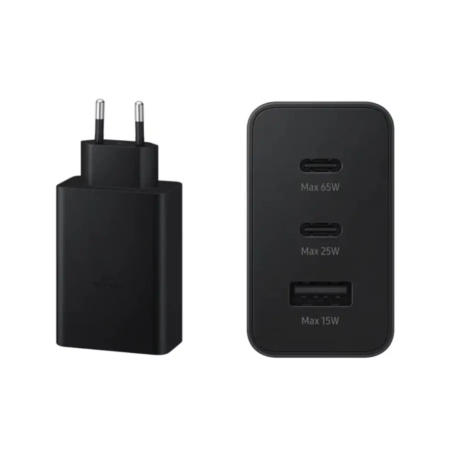 65 W PD-Ladegerät 3 Ports Original EP-TA6530 Super-Schnellladegerät USB-C PD Power Adapter Trio für Samsung