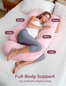 Oreillers de <span class=keywords><strong>grossesse</strong></span> personnalisés en forme de U, oreiller de maternité pour tout le corps, soutien pour le dos, les jambes, le ventre, les hanches - Product Image 3