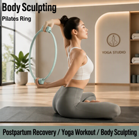 Cercle de Pilates en silicone ProCircle 34 cm, cercle magique de yoga avec noyau en fibre de verre hautement élastique pour le remodelage corporel et la remise en forme