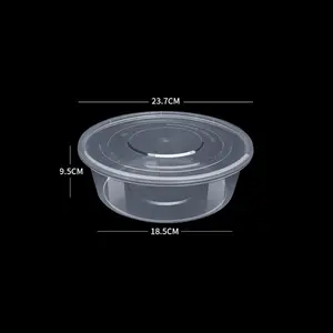 Thickened Antislip 3000ml Plastic Bowl Catering Container Disposable Bol Jetable Transparent Food Containers with Lid