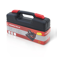 Kit d'outils domestiques professionnels Newstar 39 pièces avec clés à douille, pinces, ciseaux - Boîte en plastique, ensembles d'outils, source d'alimentation manuelle, personnalisable OEM