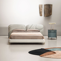 ATUNUS Home King Size Großes Kopfteil Gepolsterter Stoff Home Bed Set Design Multifunktion ale Möbel Schlafzimmer-Sets