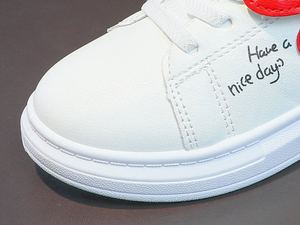 Scarpe Casual per bambini fragola primavera autunno scarpe sportive basse da ragazza impermeabili per tutte le partite scarpe da ginnastica bianche - Product Image 4