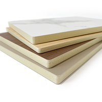 Feuilles de marbre de PVC de film brillant élevé pour les moulures de marbre de panneau UV de mur sur le mur