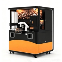 Distributeur automatique de café Funkyplay chaud/froid avec impression d'art latte, nettoyage automatique, surveillance à distance, en acier inoxydable pour la distribution