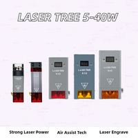 LASER TREE Kit de module laser à diode de puissance optique 5W-40W avec assistance pneumatique, tête laser bleue pour découpeuse et graveuse CNC, Nouveau