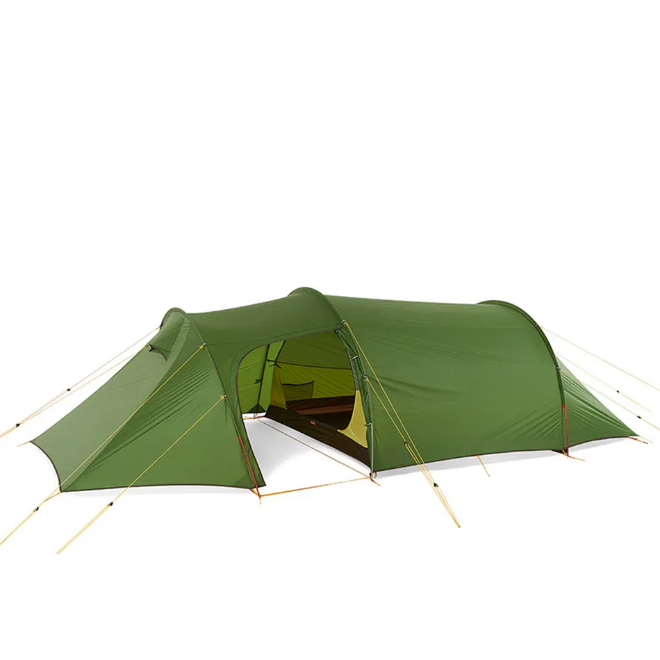 Best selling ultralight tunnel tent outdoor double 3 people camping one bedroom one living room tent in 2020