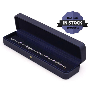 Cổ Điển Thiết Kế Sang Trọng Nhung Kết Cấu Đồ Trang Sức Đóng Gói Hộp Du Lịch Xách Tay Vòng Đeo Tay Dài Chuỗi Tổ Chức Hiển Thị Đồ Trang Sức Trường Hợp - Product Image 2