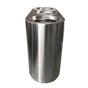 Wholesale Hotel Stainless Steel Steel Pedal Recycle Bin With Lid And 4 Inner Buckets Wbo090