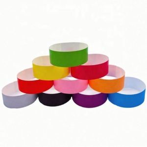 Hot Sale Event <b>Rainbow</b> Logo Waterproof Paper Decor <b>Bracelet</b> Custom Disposable Tyvek Wristband - Product Image 2