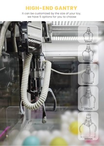 Mini đồng tiền hoạt động Arcade Đồ chơi Trò chơi phòng Claw cần cẩu máy đồ chơi sang trọng Catcher giải thưởng Máy bán hàng tự động giải trí chức năng Kim loại - Product Image 6