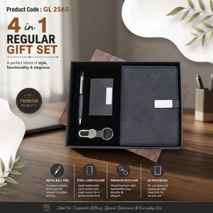 Elegante Combo de Regalo Ejecutivo con Agenda A5, Bolígrafo Magnético Metálico, Tarjetero y Llavero de Cuero Sintético para Eventos Corporativos - Product Image 2