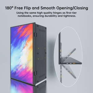 Oem/ODM 15.6 inch 4K Màn hình rộng xách tay màn hình <span class=keywords><strong>LCD</strong></span> 600nits HDR tất cả kim loại cơ thể dưới Gấp thiết kế mở rộng màn hình máy tính xách tay - Product Image 4