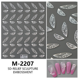 สติกเกอร์ติดเล็บลายดอกเดซี่และรูปหัวใจ 3 มิติ ประดับด้วยคริสตัลหลากสี พร้อมโลโก้แบบกำหนดเอง ปลอดสาร BPA ปลอดสารพิษ ผลิตจากโพลียูรีเทน - Product Image 5