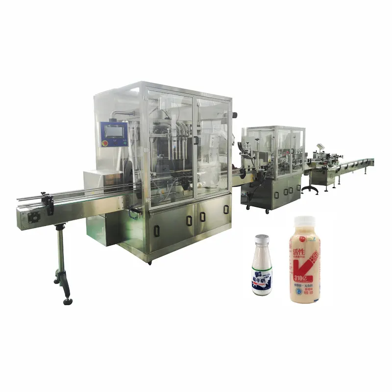 ייצור במפעל סיטונאי קווי מילוי יוגורט השתמש במכונות מילוי אוטומטיות מכונת מכסה בקבוקים מכונת מילוי חלב