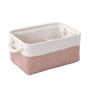 <span class=keywords><strong>Grande</strong></span> Scatola Portaoggetti Rettangolare in Tessuto di Cotone Design Moderno Pieghevole <span class=keywords><strong>Contenitore</strong></span> per Giocattoli e Scarpe con Manici per Organizzazione - Product Image 6