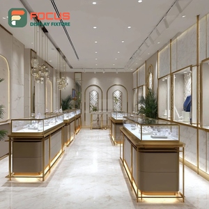 High Visibility High End Jewelry Display Case Metal <b>Frame</b> Jewelry Shop Glass Showcase - Product Image 5