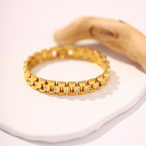 Bracelet en acier inoxydable plaqué or 18 carats <span class=keywords><strong>HP</strong></span>, style INS, bracelet en acier inoxydable, bracelet de <span class=keywords><strong>montre</strong></span> - Product Image 5