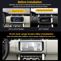 Pour Range Rover Vogue 2013-2017, écran tactile Android 10,25 pouces, GPS intégré, WiFi sans fil, CarPlay, DSP, navigation