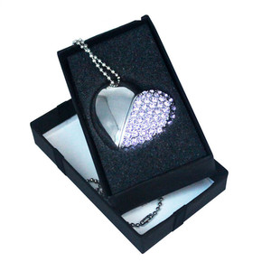Joyería en forma de corazón USB Flash Drive 2,0 Pen Drive 4GB 8GB 16GB Pendrive 2,0 32GB 64GB collar memoria USB Memory Stick - Product Image 3