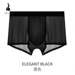 Classici ed Eleganti Boxer da <span class=keywords><strong>Uomo</strong></span> di Alta Qualità in Seta Ghiaccio, Slip Sexy in Cotone per <span class=keywords><strong>Uomo</strong></span> - Product Image 5