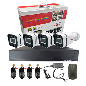 Anxinshi Marke Cctv-Kamerasystem in Vollfarbe 1 MP 2 MP 5 MP Bullet-Kamera <span class=keywords><strong>4</strong></span> Kanal mit DVR und Kabel für den Außeneinsatz - Product Image 1