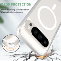 Coques de téléphone magnétiques antichoc en TPU souple et PC mat pour Google Pixel 10 Pro XL Pixel 9 8 7 6 Pro, protection intégrale, dos givré