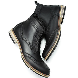 <span class=keywords><strong>Bas</strong></span> moq nouveau design hommes <span class=keywords><strong>fantaisie</strong></span> bottines à lacets en cuir chaussure - Product Image 2