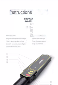เครื่องตรวจจับโลหะกลางแจ้ง SW752 ความแม่นยำสูง สำหรับห้องตรวจสอบ - Product Image 5
