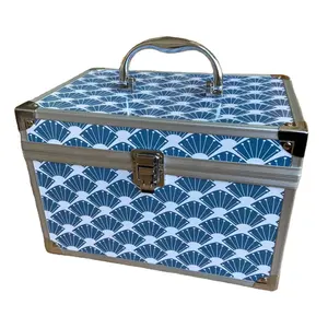 Aluminium Cosmetic Carry Box Makeup Train Case