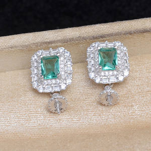 Pendentifs carrés baroques en argent S925 avec perles DIY, base vide de 12 à 16 mm avec fermeture à pression, accessoires et composants de bijoux 6060 - Product Image 2