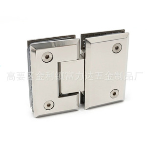 Bisagras de acero inoxidable para vidrio de 90x55 mm con apertura de 180 grados para puerta de ducha y espejo de baño - Product Image 4