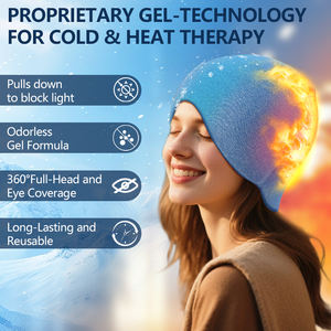 Özel Logo ve desen kullanımlık esnek soğuk sıkıştırma Wrap baş ağrısı rahatlatmak <span class=keywords><strong>Elasto</strong></span> jel buz kap migren kafa buz kollu - Product Image 5