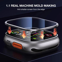 Protector de Pantalla de Vidrio Templado Transparente 9H Antirrayaduras con Cobertura Total y Sin Burbujas para Apple Watch Ultra 2 3 49mm