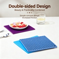 Sous-plat de cuisine en silicone personnalisé, durable, résistant à la chaleur, anti-brûlure, antidérapant, moderne, pour bols et tasses