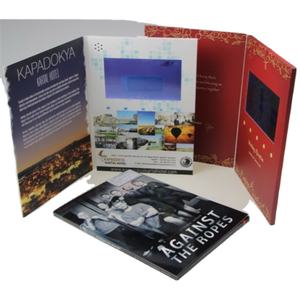 Tarjeta <span class=keywords><strong>de</strong></span> Felicitación Impresa en Fábrica, Tarjeta <span class=keywords><strong>de</strong></span> Invitación Comercial, Pantalla Táctil LCD <span class=keywords><strong>de</strong></span> 7 Pulgadas, Folleto en Video, Tarjeta Musical, Presentación - Product Image 1