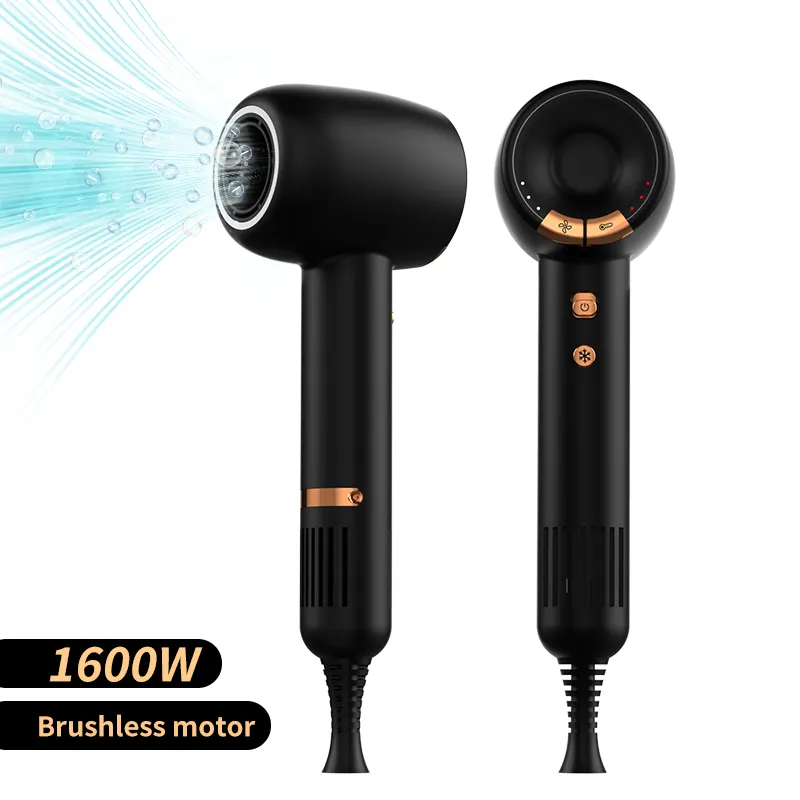 1600W hot sale water ion hair dryer bldc brushless High Speed With 3 Levels professional hand dryer for hair