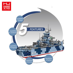 HW TOYS 745PCS Ensemble de jouets de construction éducatifs pour enfants - Blocs de construction en plastique ABS Thème bateau Multicolore Âges 5-7 ans - Product Image 3