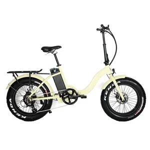 BTN 48V 500W 20 "인치 드롭 배송 지방 타이어 단계 통해 여성 접이식 전기 자전거 접이식 전기 자전거 성인