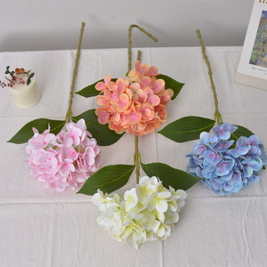 Fleurs artificielles d'hortensia Laixing en caoutchouc souple, imperméables, pour la décoration de la maison et de mariage, fleurs artificielles réalistes imprimées en 3D - Product Image 2