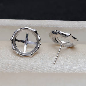 Handmade S925 Silver S-shaped Lightning Ring <b>Earring</b> Pendant Set with Pearl Empty <b>Holder</b> for Women DIY Accessories New 1825 - Product Image 3
