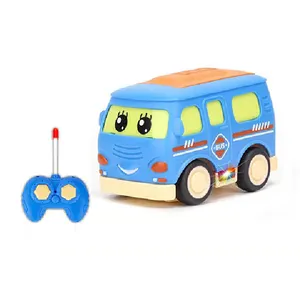 Mini bus jouet rc voiture de dessin animé avec musique légère cool