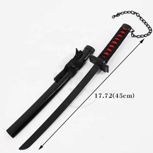 Espada <span class=keywords><strong>Zangetsu</strong></span> de Ichigo Kurosaki de Bleach de 17.72 Pulgadas con Funda y Hoja Negra de Metal, Arma de Cosplay - Product Image 5