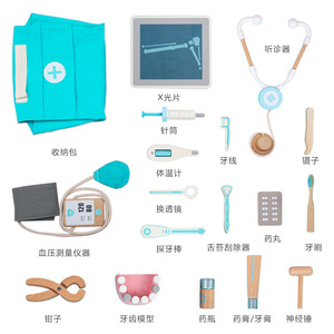 Nuevo Juego <span class=keywords><strong>de</strong></span> Imitación <span class=keywords><strong>de</strong></span> Madera para Niños 2024, Bolsa Médica y <span class=keywords><strong>de</strong></span> Maquillaje para Niños y Niñas, Disfraz <span class=keywords><strong>de</strong></span> Doctor para Jugar a las Profesiones, Juguete Educativo - Product Image 6