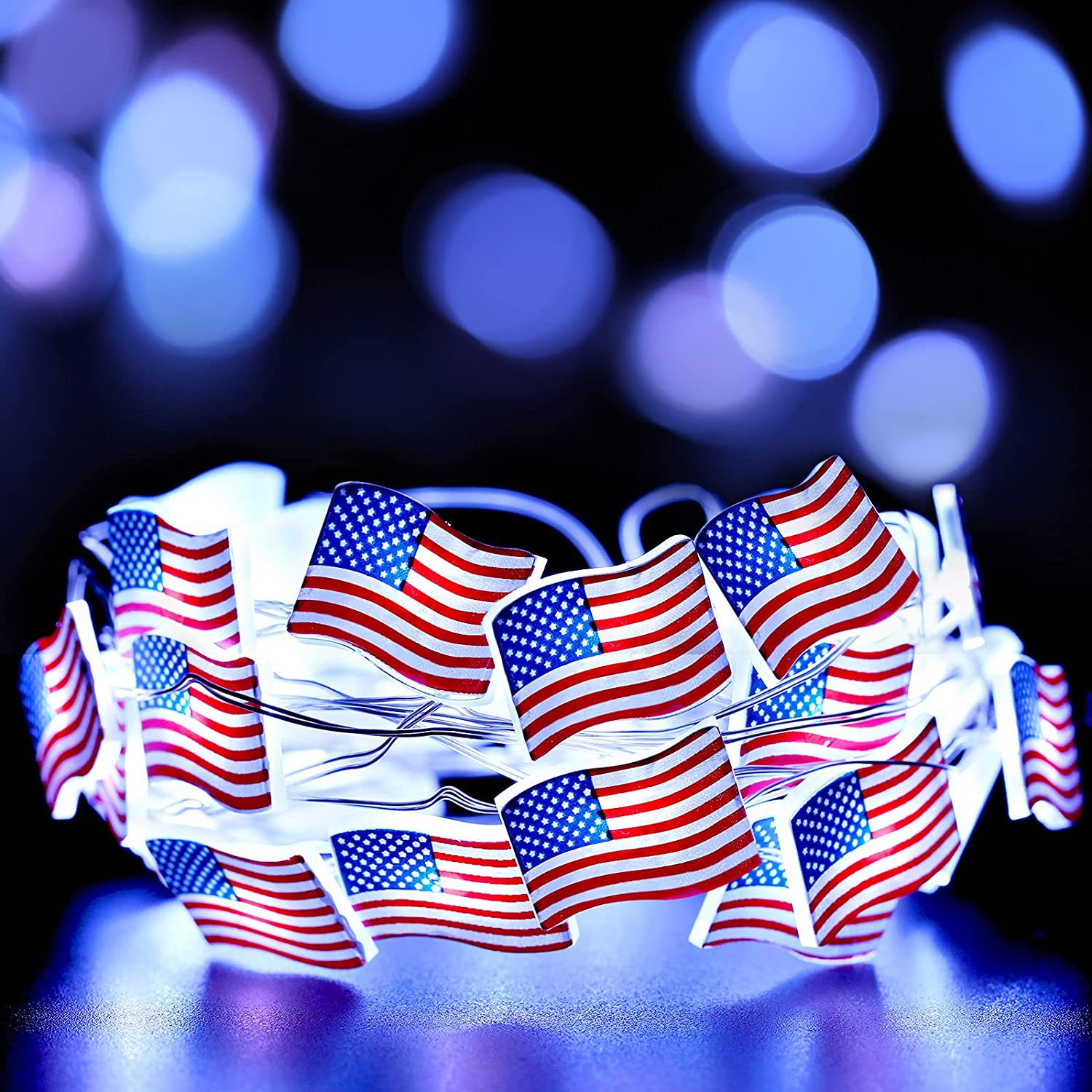 flag  (2m 20 lights battery)