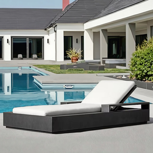 <span class=keywords><strong>Tumbona</strong></span> moderna de lujo de aluminio para exteriores <span class=keywords><strong>con</strong></span> <span class=keywords><strong>reposabrazos</strong></span> ancho, sillón de Metal para Villa, piscina, jardín lateral o uso en el parque - Product Image 3